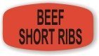 Little Grabber Label. Printed "Beef Short Ribs." 1000 labels/roll.