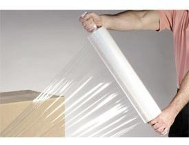 Pallet Wrap.  20" x 1,000 Feet.  80 Gauge.  Pallet Stretch Wrap on Disposable Extended Core Handles.  4 Rolls/Case.