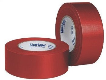PC 600 Contractor Grade, Co-Extruded Cloth Duct Tape, 48 mm x 55 meters, Red Color, 24 Rolls/Case.