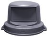A Picture of product 968-494 Huskee™ Dome Top Lid.  Black Color.  Fits 44 Gallon Round Huskee™.