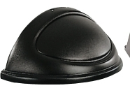 Rubbermaid® Commercial Untouchable® Half-Round Lid, 21 3/8 x 12 3/8 x 9 1/8, Black