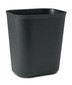 A Picture of product 968-915 Rectangular Fire Resistant Wastebasket.  14 Quart.  Black Color.