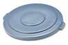 A Picture of product 968-982 Rubbermaid® Commercial Round Brute® Lid, for 55-Gallon Round Brute Containers, 26 3/4", dia., Gray