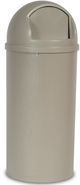 Rubbermaid® Commercial Marshal® Classic Container, Round, Polyethylene, 15 gal, Brown