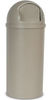 A Picture of product 970-840 Rubbermaid® Commercial Marshal® Classic Container, Round, Polyethylene, 15 gal, Brown