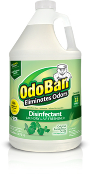 OdoBan Concentrated Odor Eliminator and Disinfectant, Eucalyptus, 1 Gallon Bottle, 4 Gallons/Case.