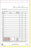 A Picture of product 734-202 Sales Pad / Guest Check.  2-Part, Carbonless.  13 Lines.  White Color.  3.5" x 5.63".  50 Sets/Pad.