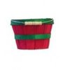 A Picture of product 971-554 Basket.  1/2 Peck.  Red and Green Colors.