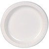 A Picture of product 150-113 Dixie Basic™ Paper Dinnerware,  Plates, White, 8.5" Diameter, 125/Pack