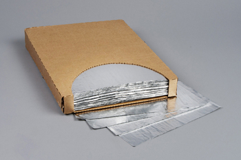 Sandwich Wrap.  Cushion Foil Paper.  10-1/2" x 14".  Plain Silver Color.