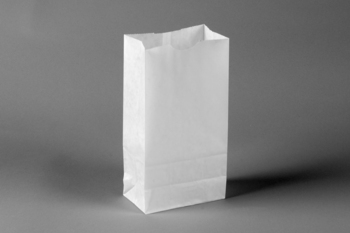 Bakery Bag. Waxseal Automatic "S.O.S." Style.  5" x 3-1/8" x 9-3/16".  4 lb. Capacity.  White Color.