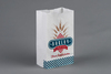 A Picture of product 300-105 Bakery Bag.  Waxseal Automatic "S.O.S." Style  6-1/4" x 3-7/8" x 12-5/8".  8 lb. Capacity.  White, Printed "Bakery Fresh".