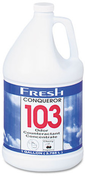 Conqueror 103 Odor Counteractant Concentrate.  Cherry Scent.   1 Gallon. 4 Gallons/Case.