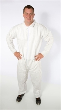 Coverall Breathable Micro Film Material. Large. Color White
