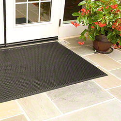 Superscrape™ Indoor/Outdoor Floor Mat. 4 X 6 ft. Black.