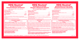 Secondary Ready-to-Use Solution Labels.  Printed "HDQ Neutral".