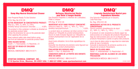 Secondary Ready-to-Use Solution Labels.  Printed "DMQ".