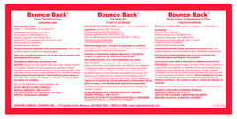 Secondary Ready-to-Use Solution Labels.  Printed "Bounce Back".
