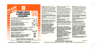 Secondary Ready-to-Use Solution Labels.  Printed "Clean on the Go® Foamy Bath Cleaner".