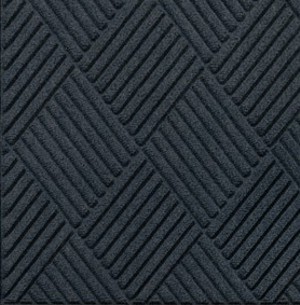 Waterhog™ Diamond Fashion Border Entrance-Scraper/Wiper-Indoor/Outdoor Floor Mat. 3 X 5 ft. Charcoal.
