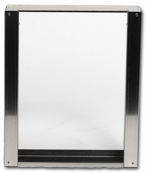 Stainless Steel Mounting Bracket for Fitting Over Existing Trash Receptacle Doors