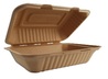 A Picture of product WCC-TOSCUHB Biodegradable, Compostable To-Go Container.  9" x 6" x 3".  Plant Fiber, Hoagie Box.  50 Containers/Sleeve, 10 Sleeves/Case.