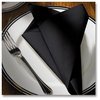 A Picture of product 226-412 FashnPoint® Flat Pack™ Dinner Napkins.  15-1/2" x 15-1/2", Ultra Ply, Flat Fold, Black Color, 750/Case.