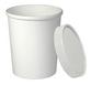 A Picture of product 183-204 Food Container, 32 oz. White Color, Combo Container with Lid, Vented Lid, 250/Case
