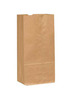 A Picture of product 310-307 Grocery Bag. Natural Kraft 10#. 6-5/16 X 4-3/16 X 13-3/8 35# Basis Weight, 100% Recycled.  500 Bags/Bale.