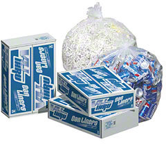 Vu-Thru Can Liners. 0.35 Mil. 10 gal. 24 X 23 in. Natural. 1000 bag/case.