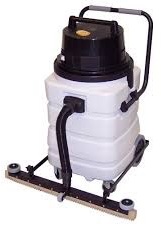 Alpha 24 FMS, 24 Gallon Wet/Dry Vacuum, 2 Caster / 2 Wheel Base, Tool Kit , Front Mounted Squeegee, 115V