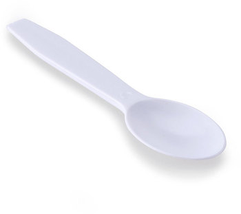 Medium Weight Polypropylene Taster Spoon. White. 3000 count.