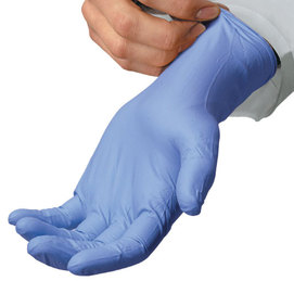 Gloves. Nitrile, Powder-Free, Blue Color, Medical Grade, Small Size. 100 Gloves/Box, 10 Boxes/Case, 1,000 Gloves/Case.