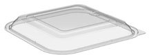 PresentaBowls® Pro Small PET Lids for 8 to 16 oz. Square Bowls. Clear. 63 bowls/sleeve, 4 sleeves/case.